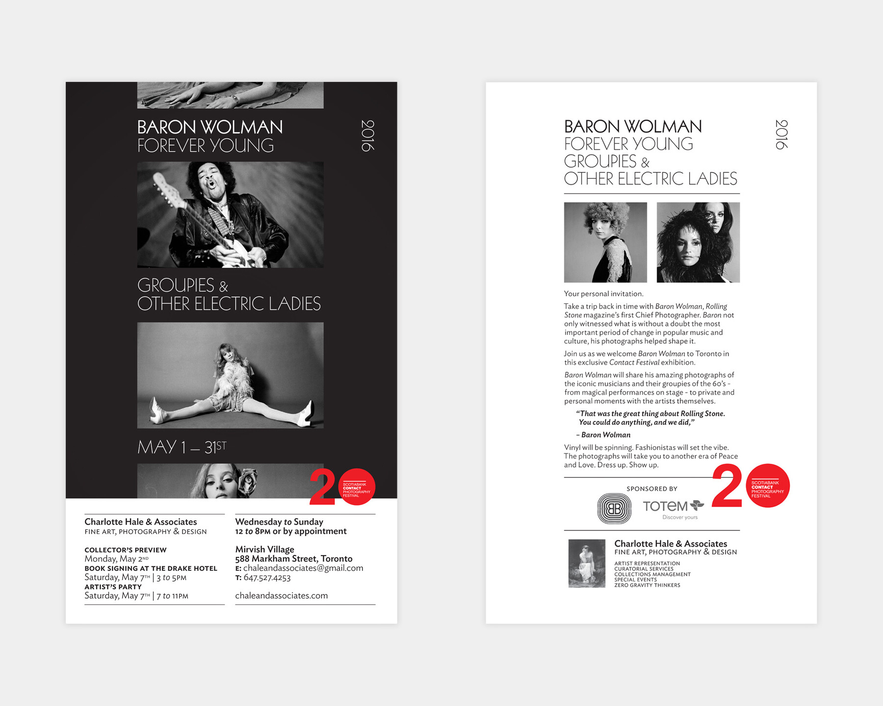 Charlotte Hale & Associates Baron Wolman Postcards