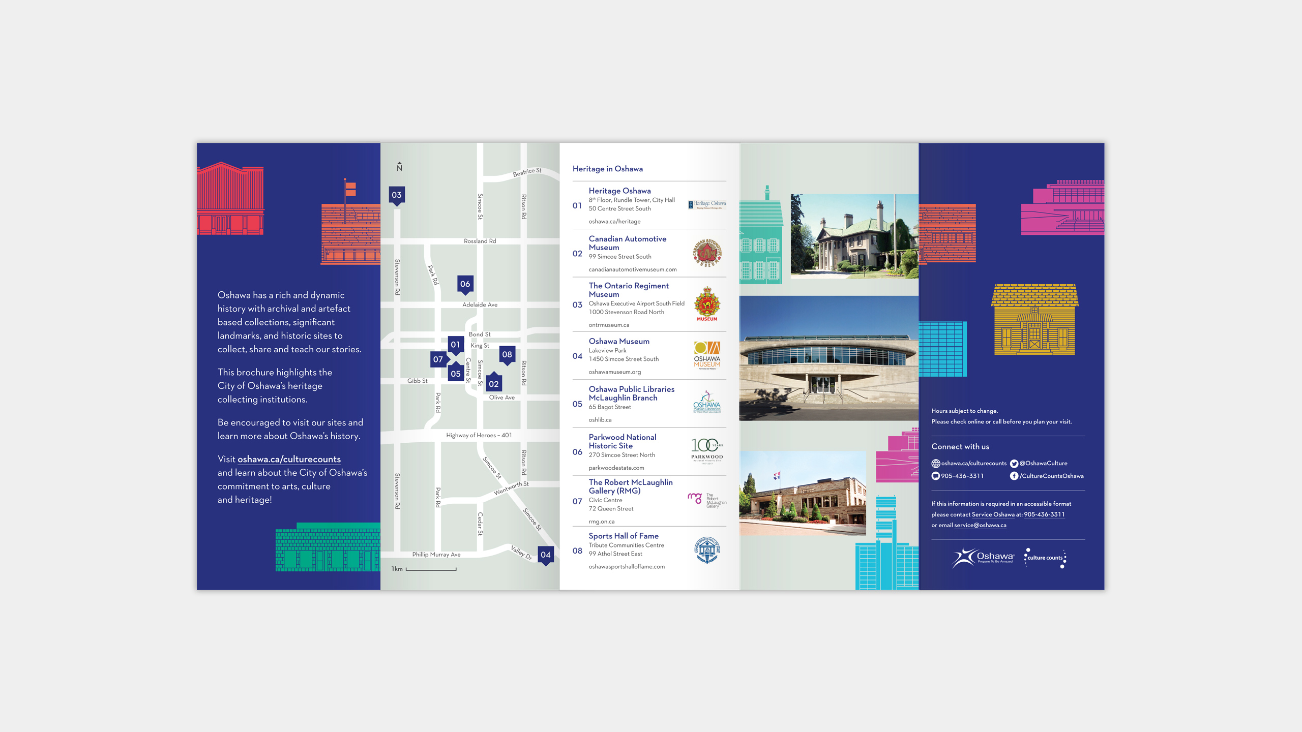 Heritage in Oshawa Map + Guide Back