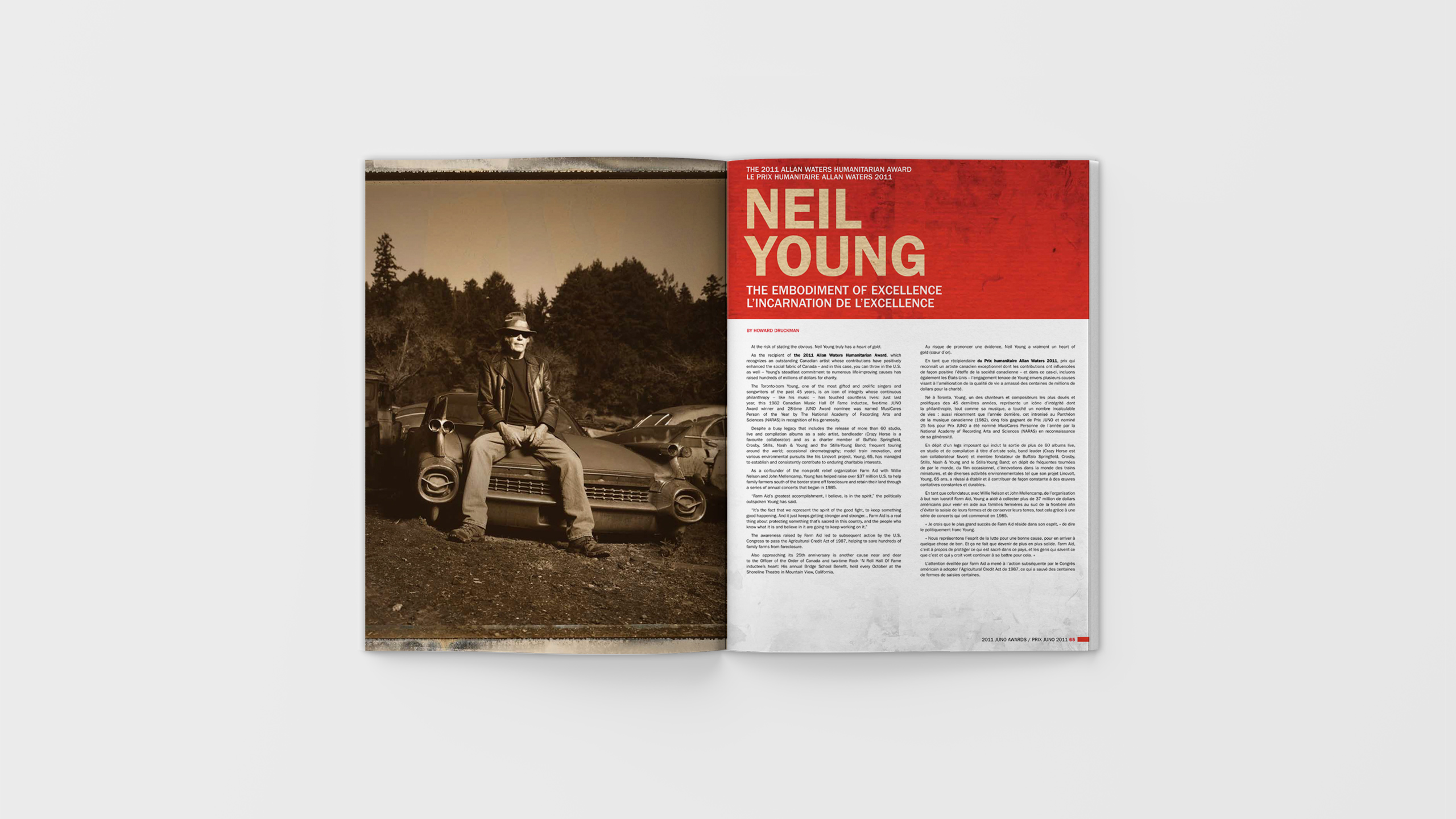 2011 JUNO Awards Souvenir Book Spread