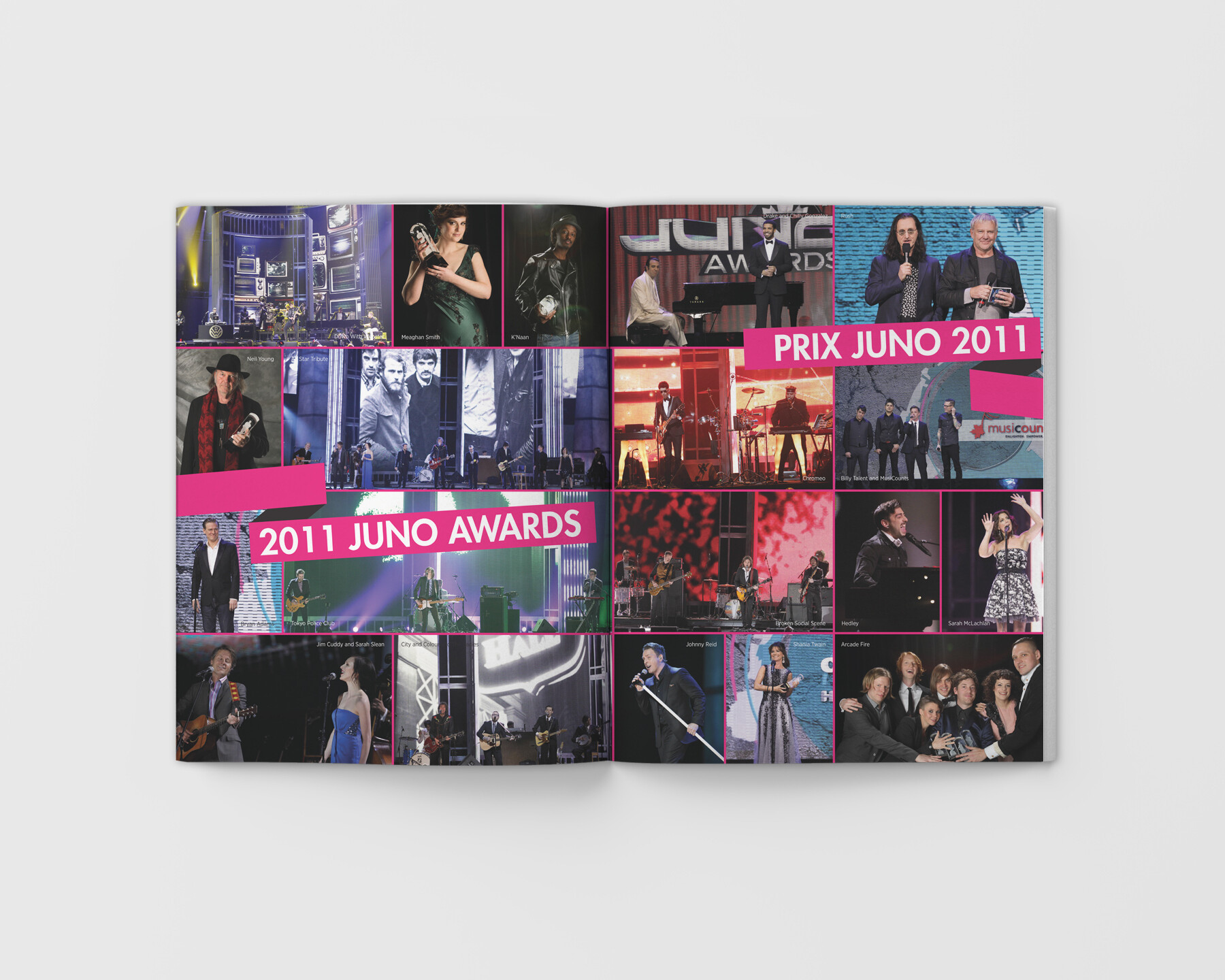 2012 JUNO Awards Souvenir Book Spread