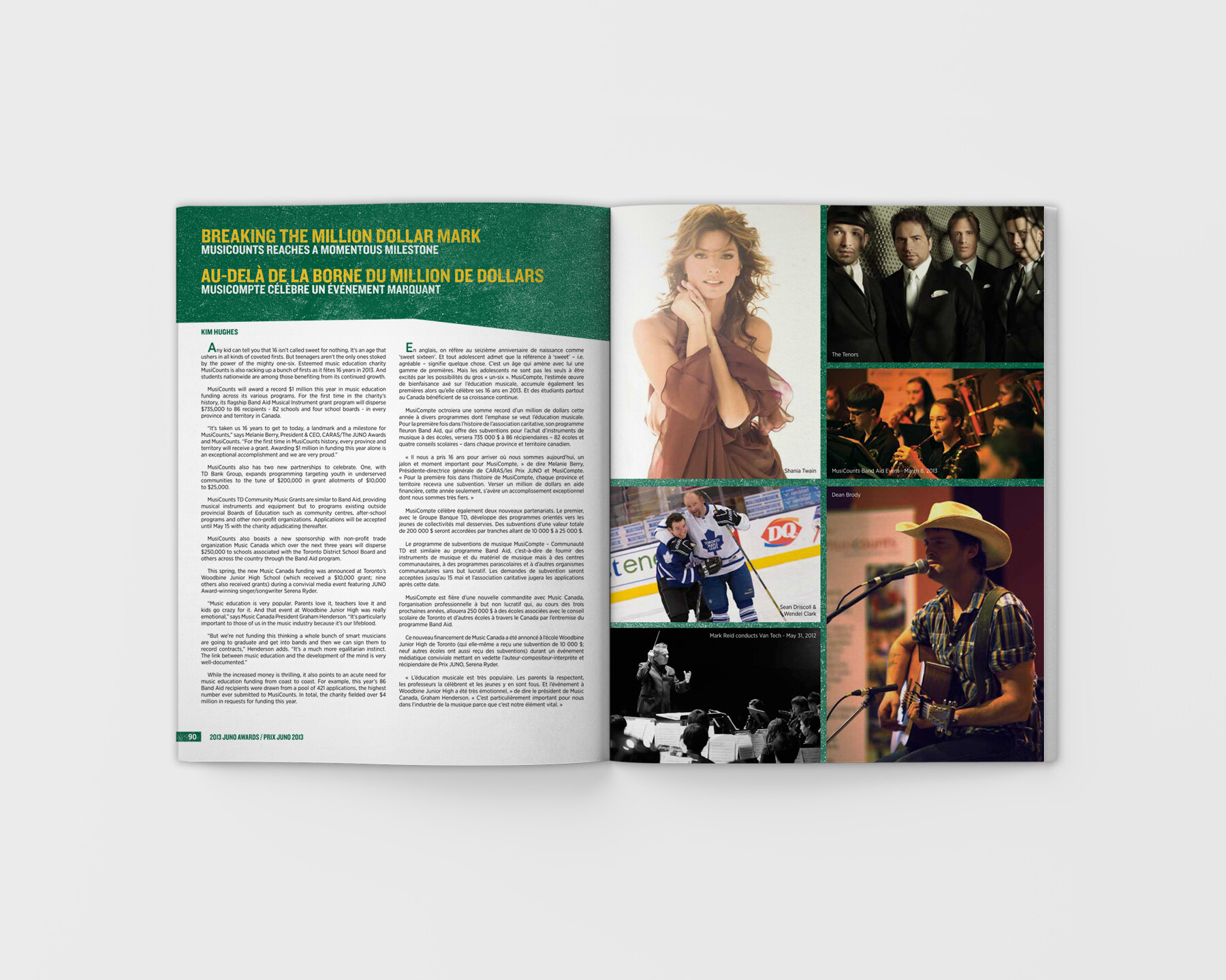 2013 JUNO Awards Souvenir Book Spread