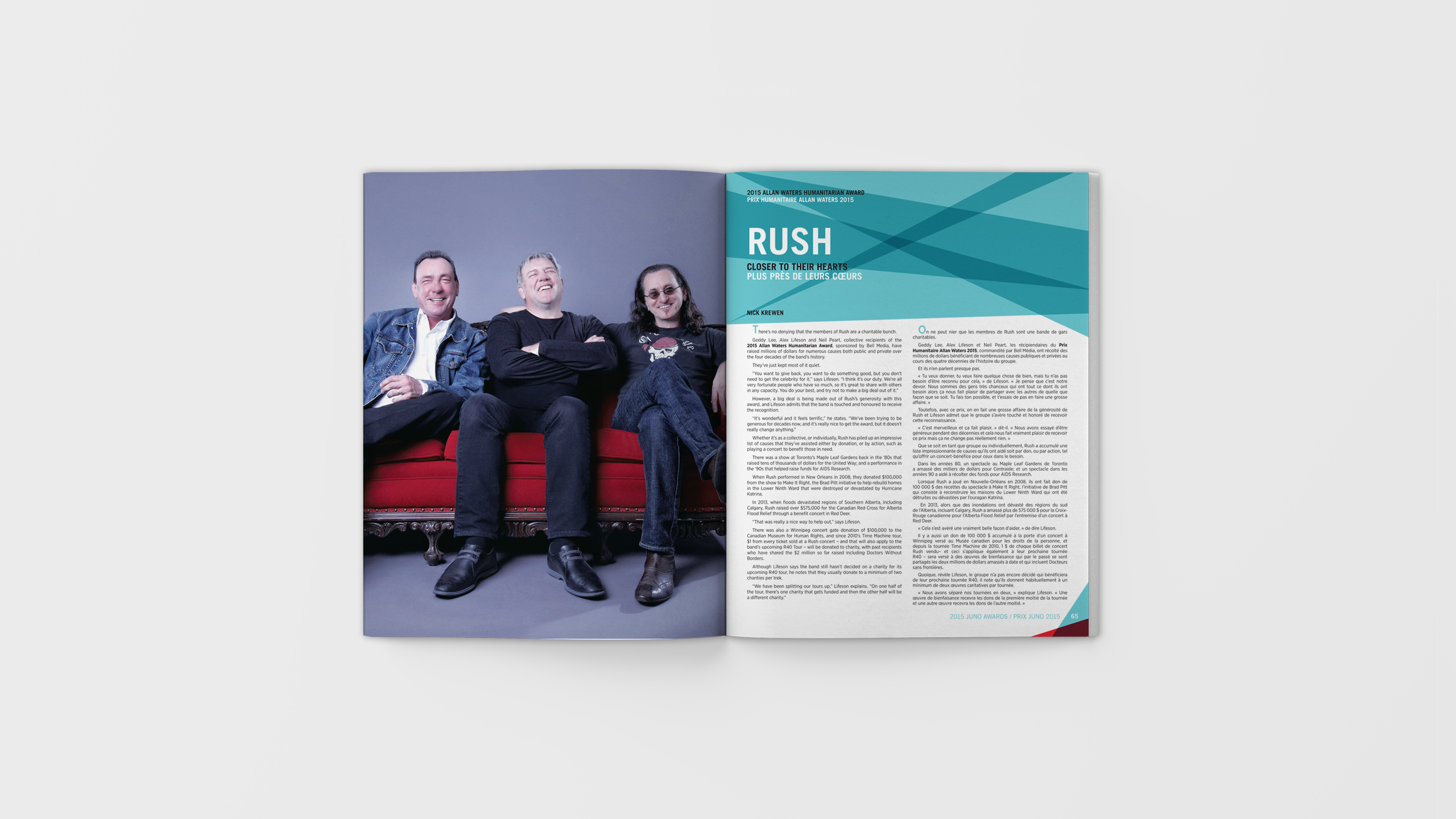 2015 JUNO Awards Souvenir Book Spread