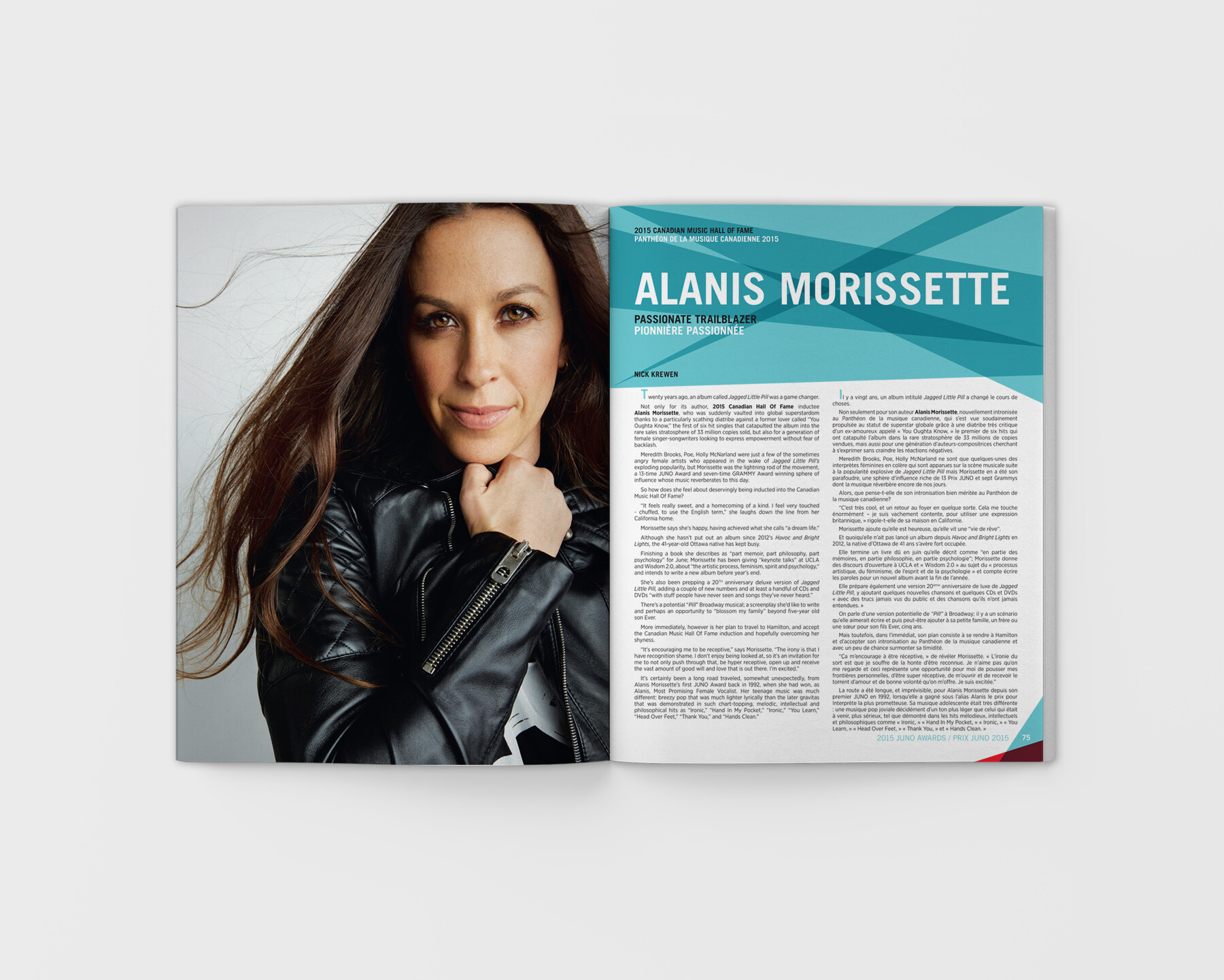 2015 JUNO Awards Souvenir Book Spread