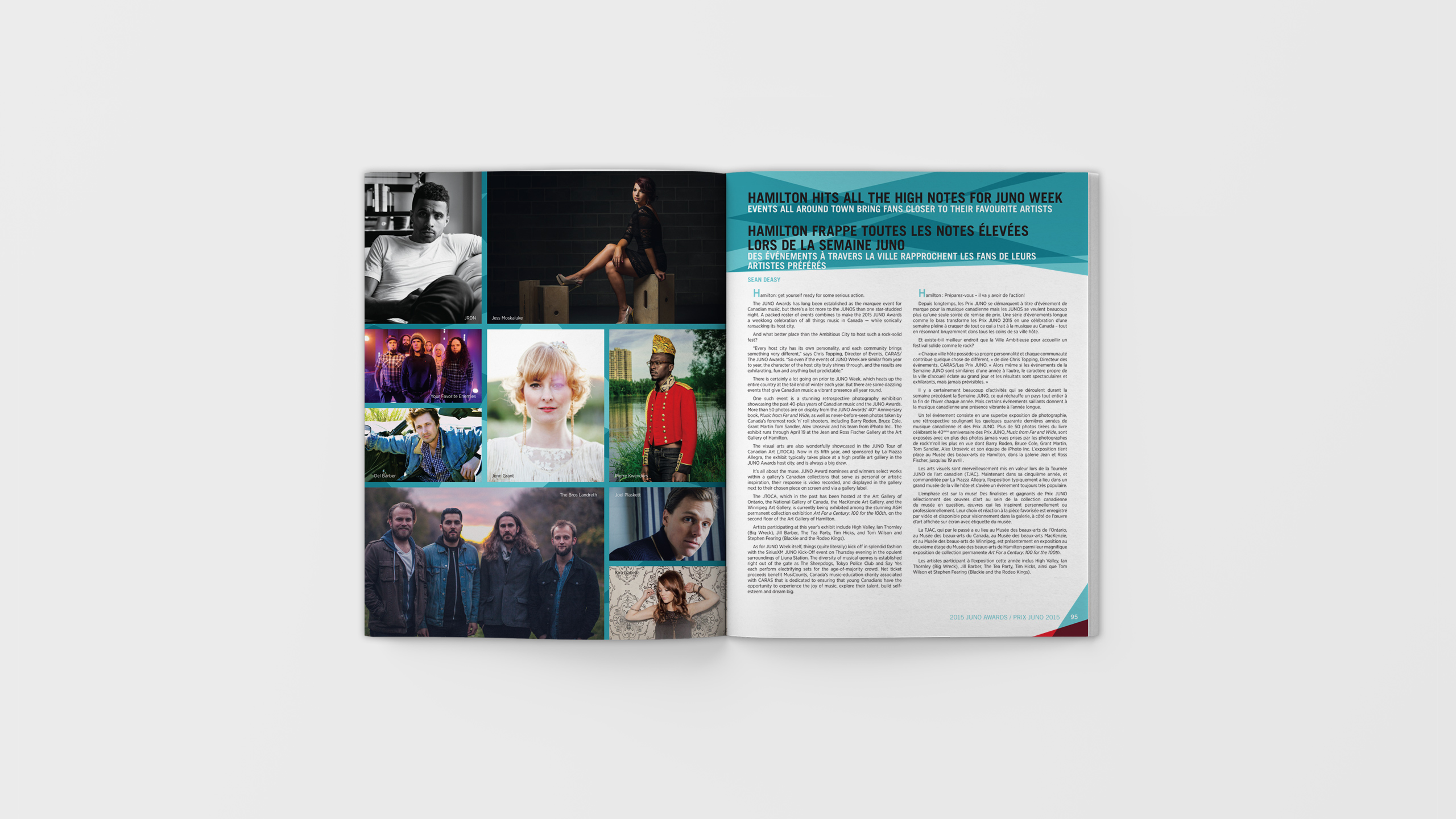 2015 JUNO Awards Souvenir Book Spread