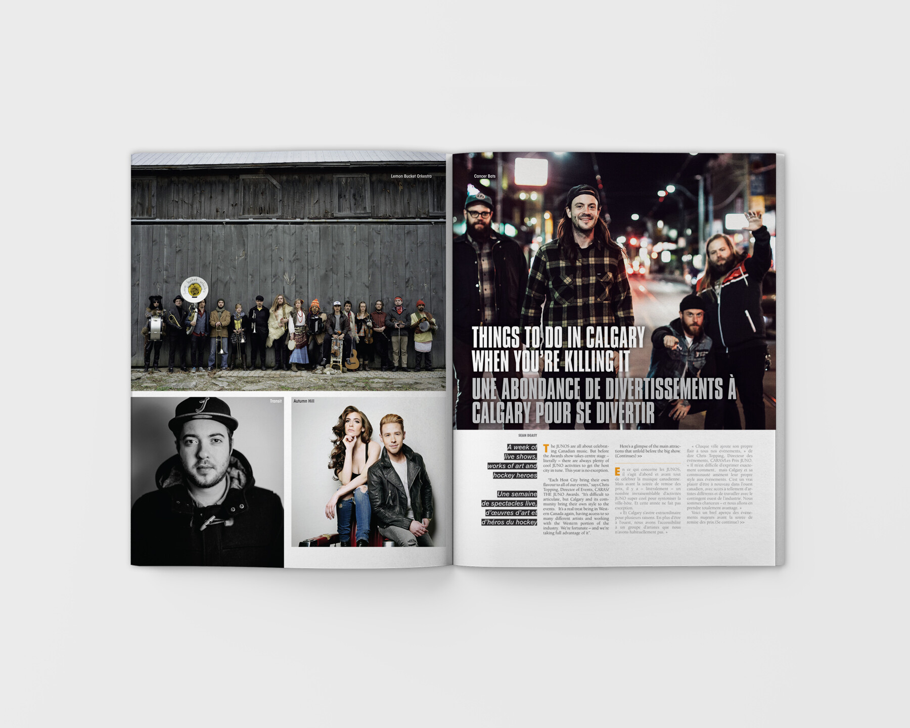 2016 JUNO Awards Souvenir Book Spread