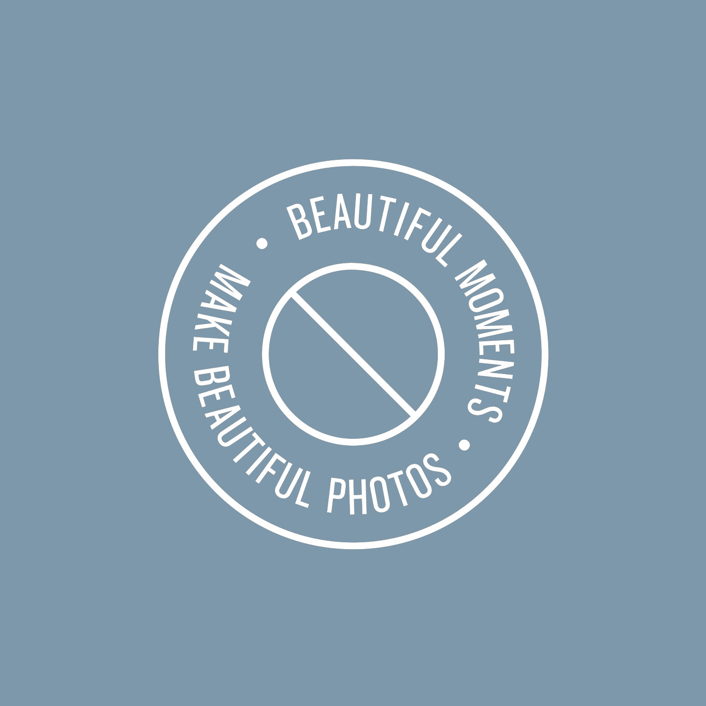 Matthew J. Photography Logo Stamp Blue