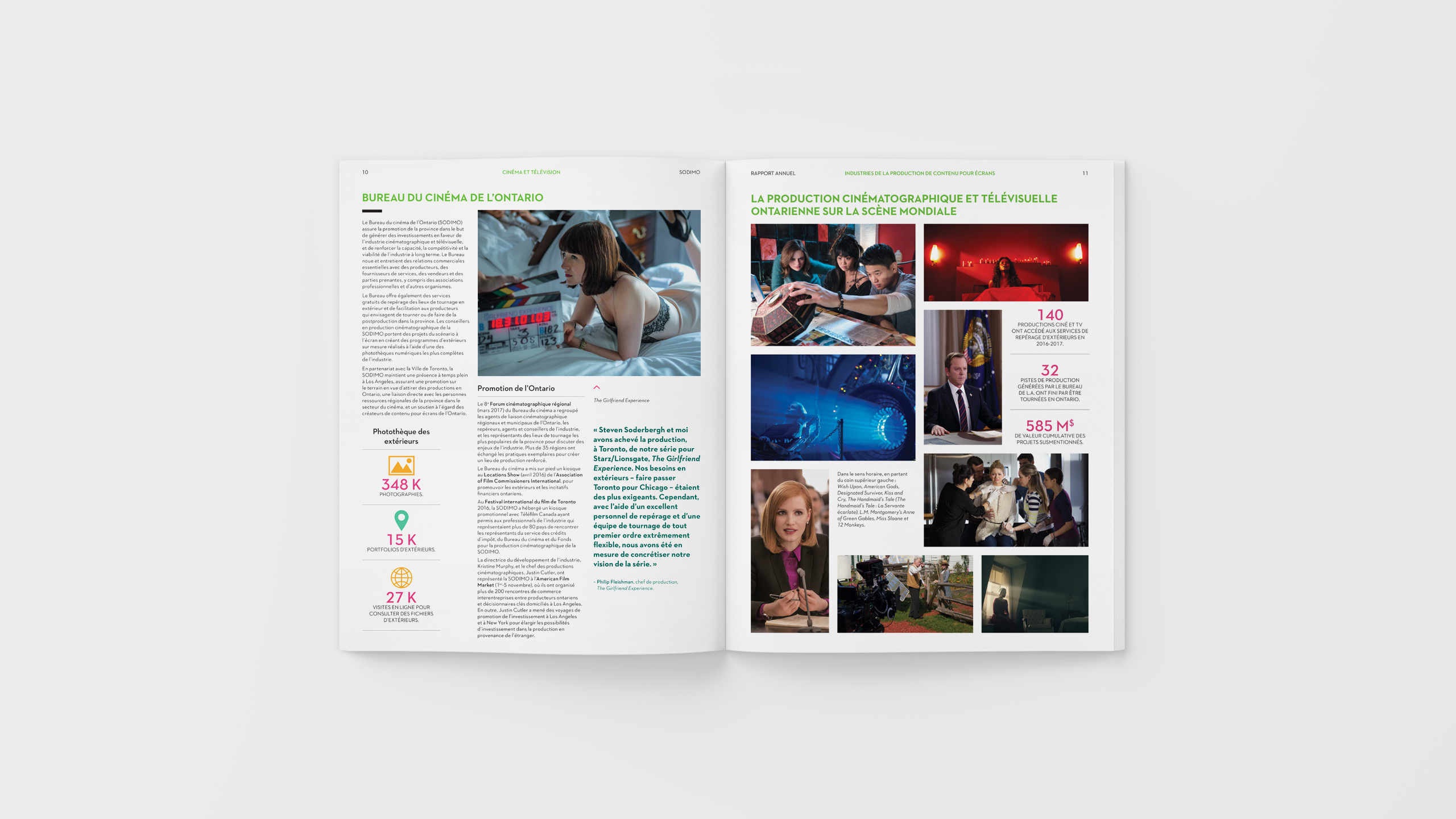Ontario Creates 2017 Annual Report Spread