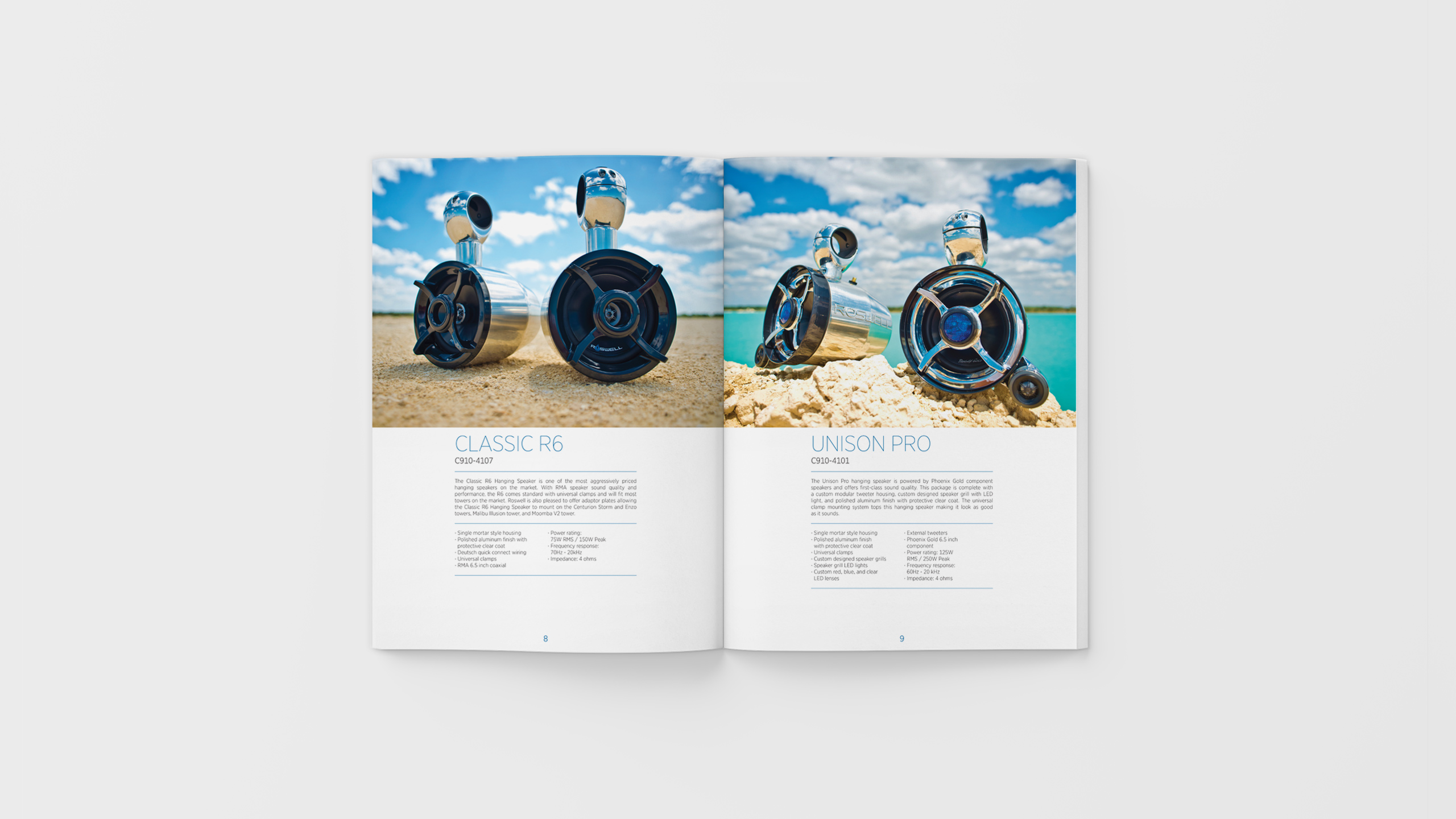 Roswell Marine Audio Catalog Spread