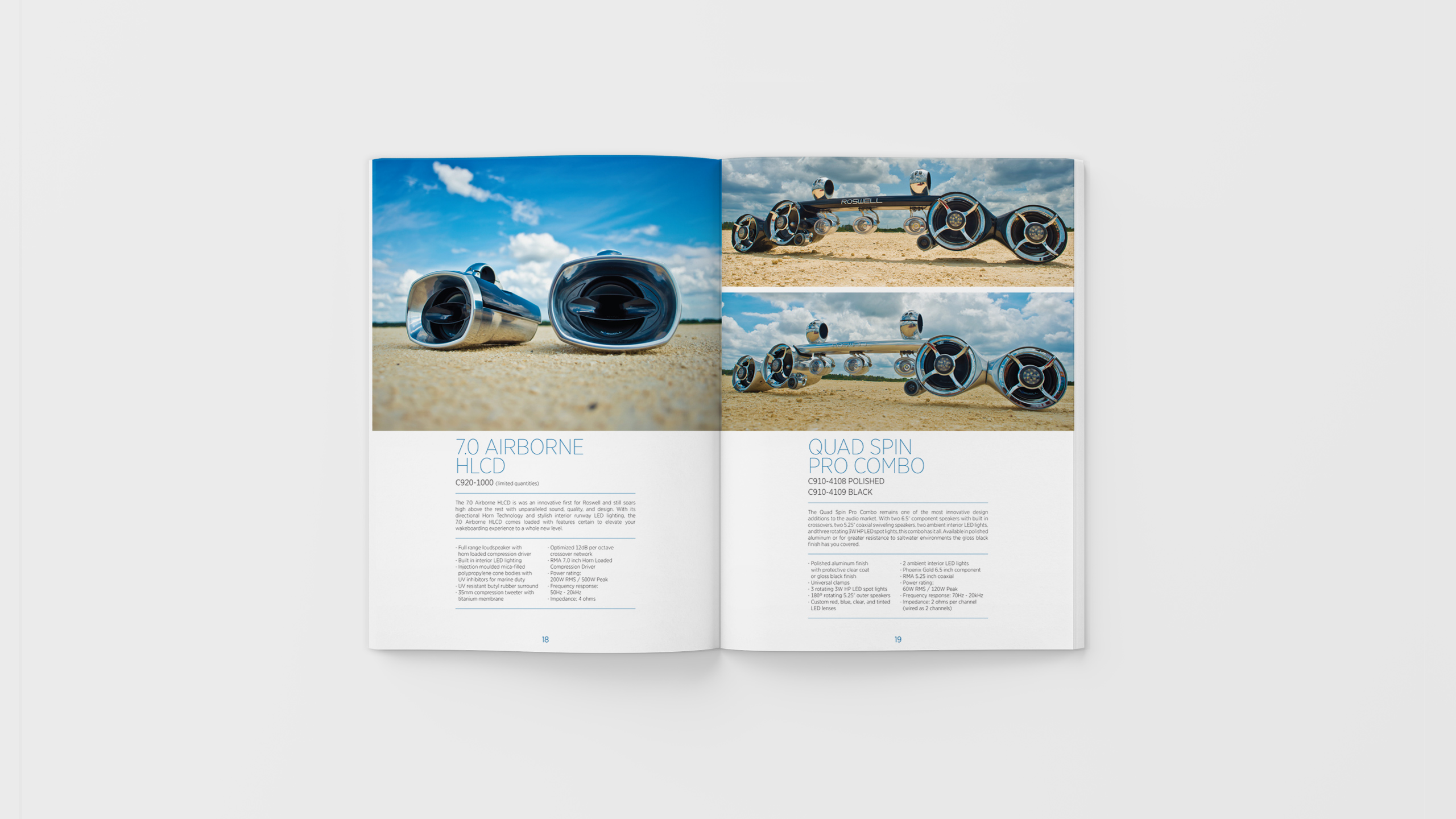 Roswell Marine Audio Catalog Spread